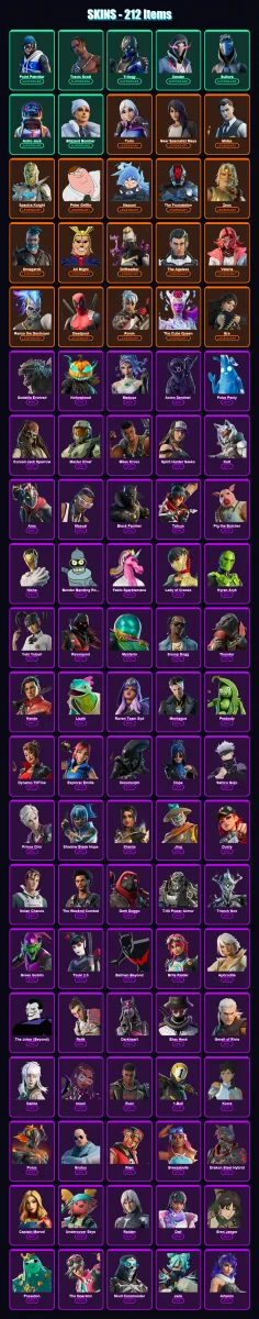 [PS4/PS5/PC] | Point Patroller | Travis Scott | Trilogy | Xander | Sultura | 212 skin | 248 pickaxe | 151 emote | 168 glider | Lv1758