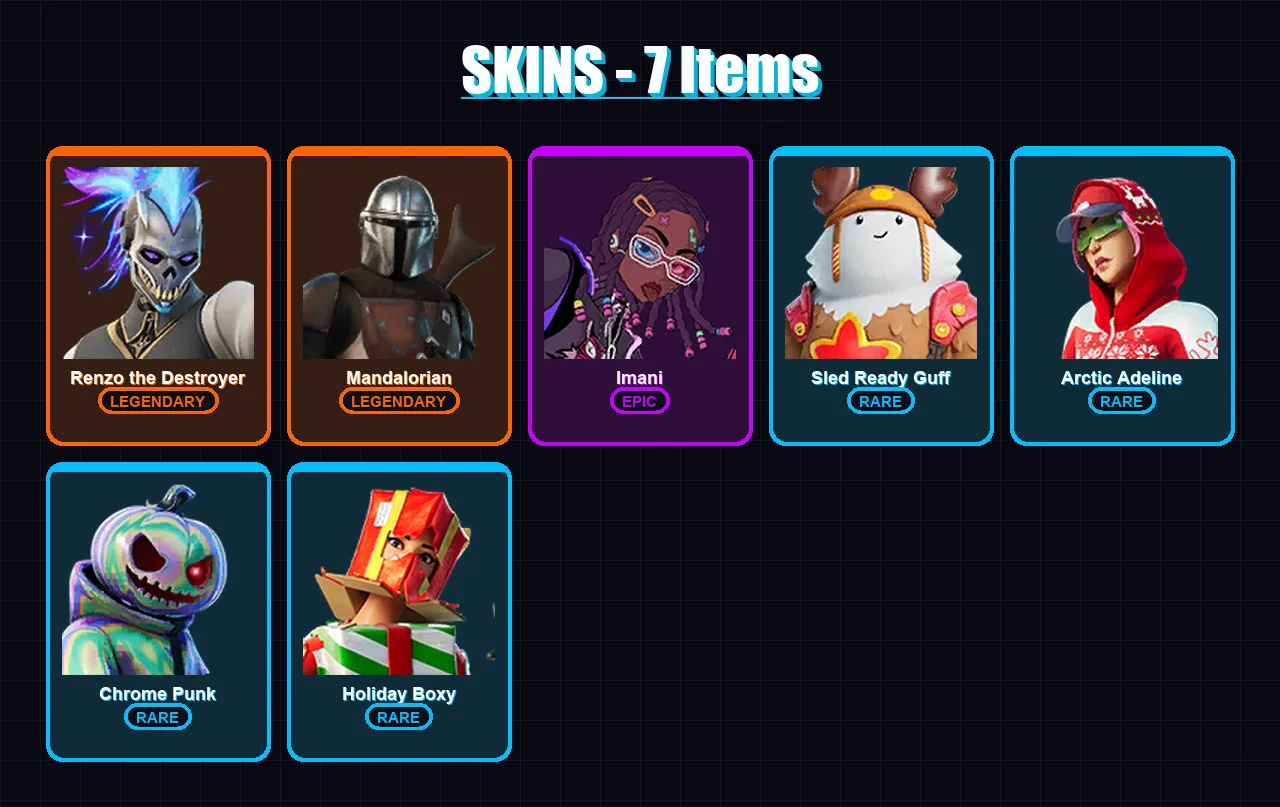 [SWITCH/XBOX/PSN/PC] | Renzo the Destroyer | Mandalorian | Imani | 7 skin | Lv209
