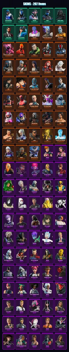 [PC/XBOX/PSN] | Point Patroller | Sultura | Xander | Fixer | Darth Vader | 207 skin | 217 pickaxe | 200 emote | 159 glider | Lv3387