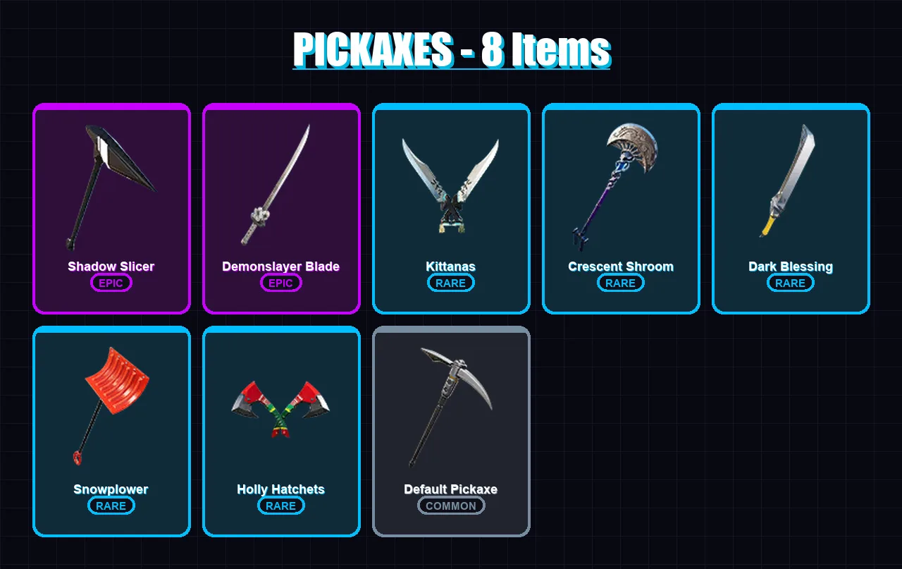 [PC/XBOX/PSN] | Charlotte | Toona Fish | Ruby Shadows | Blizzabelle | D'Ark | 5 skin | 8 pickaxe | 7 emote | 8 glider | Lv69