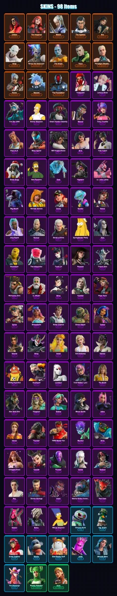 [PC/XBOX/PSN] | Joltara | The Imagined | Mizuki | The Ageless | Era | 98 skin | 129 pickaxe | 79 emote | 85 glider | Lv953 — Fortnite account