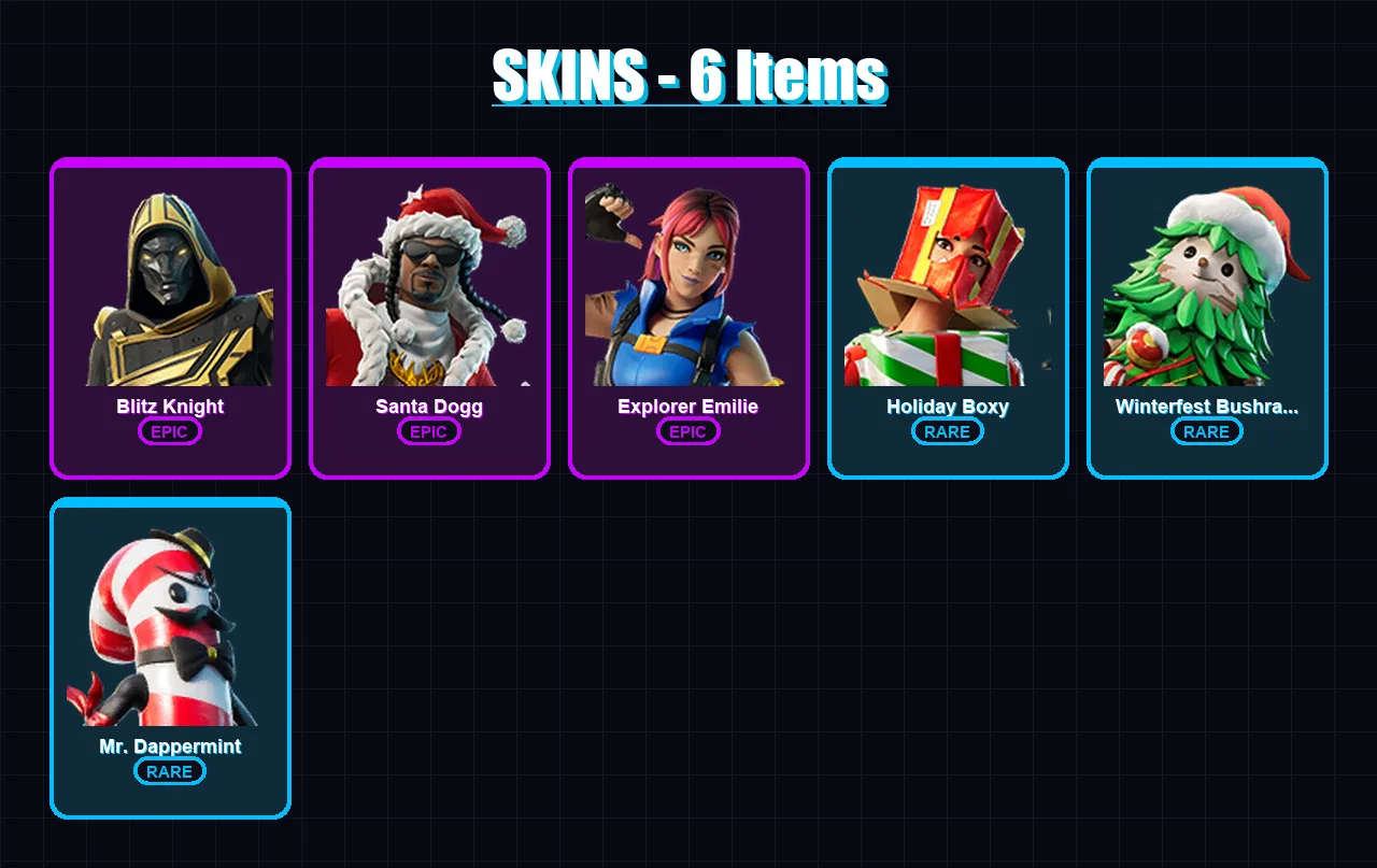 [PC/XBOX/PSN] | Blitz Knight | Santa Dogg | Explorer Emilie | 6 skin | Lv172