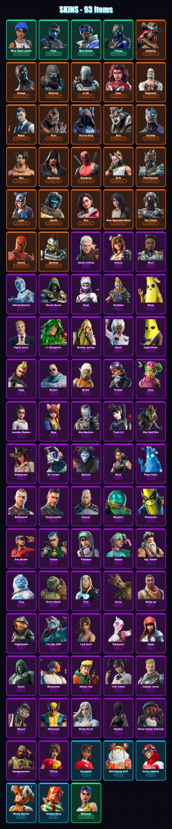 [PS4/PS5/XBOX/PC] | Blue Team Leader | Fixer | Blue Striker | Trilogy | Calamity | 93 skin | 110 pickaxe | 97 emote | 107 glider | Lv1512