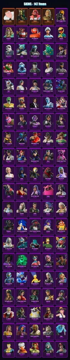 [PS4/PS5/PC] | Peter Griffin | Hades | Valeria | Zeus | Dark Voyager (Reality Redacted) | 147 skin | 189 pickaxe | 157 emote | 112 glider | Lv2632 — Game account