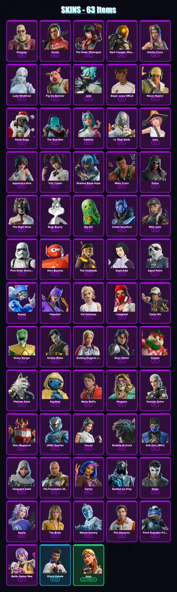[PS4/PS5/XBOX/PC] | Kingsley | Kendo | The Order (Reforged) | 63 skin | Lv1302