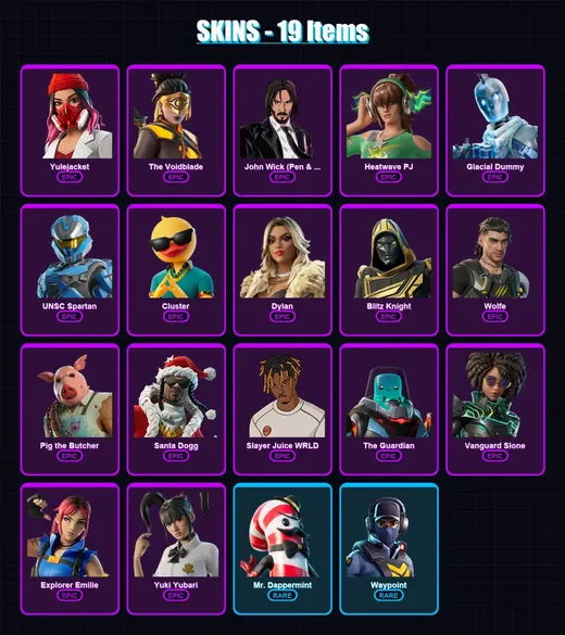[PS4/PS5/XBOX/PC] | Yulejacket | The Voidblade | John Wick (Pen & Ink) | 19 skin | Lv1098 — Game account