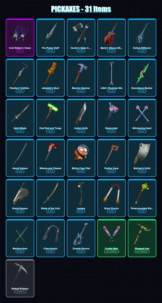 [PC/PSN] | Ned Flanders | Pig the Butcher | Blinky Fishstick | Yuki Yubari | Homer Simpson | 6 skin | 31 pickaxe | 19 emote | 25 glider | Lv546 — Game account
