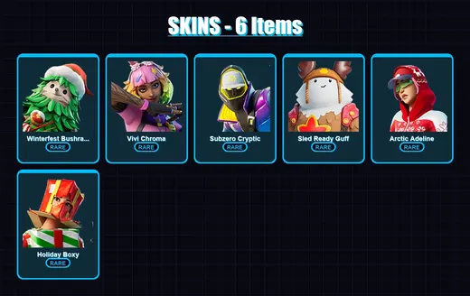 [PS4/PS5/XBOX/PC] | Winterfest Bushranger | Vivi Chroma | Subzero Cryptic | 6 skin | Lv127