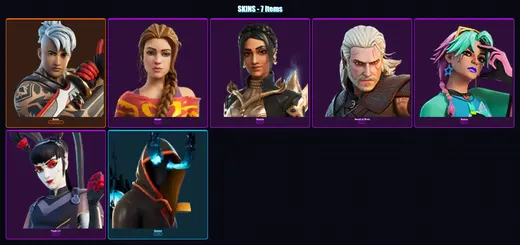 [PC/XBOX/PSN] | Ronin | Haven | Shanta | Geralt of Rivia | Selene | 7 skin | 10 pickaxe | 9 emote | 12 glider | Lv126 — Game account