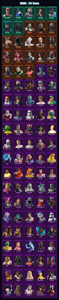 [PS4/PS5/XBOX/PC] | Rose Team Leader | Point Patroller | Rogue Agent | 247 skin | Lv1210