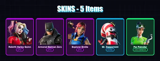 [PC/XBOX/PSN] | Rebirth Harley Quinn | Armored Batman Zero | Explorer Emilie | 5 skin | Lv213 — Game account