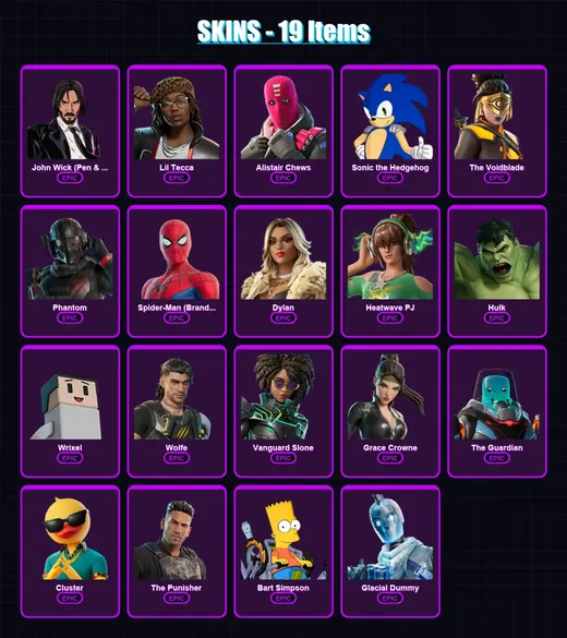 [PC/PSN] | John Wick (Pen & Ink) | Lil Tecca | Alistair Chews | 19 skin | Lv352 — Game account