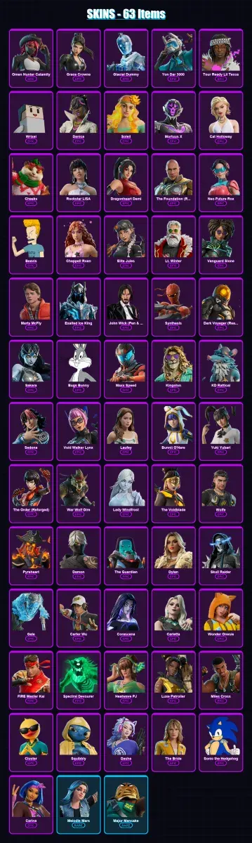 [PC/PSN] | Omen Hunter Calamity | Grace Crowne | Glacial Dummy | 63 skin | Lv800
