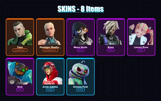 [PC/XBOX/PSN] | Twyn | Paradigm (Reality-659) | Meow Skulls | Bytes | Lennox Rose | 8 skin | 11 pickaxe | 8 emote | 15 glider | Lv143 — Game account