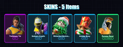 [PS4/PS5/XBOX/PC] | Trailblazer Tai | Subzero Cryptic | Winterfest Bushranger | 5 skin | Lv170 — Game account
