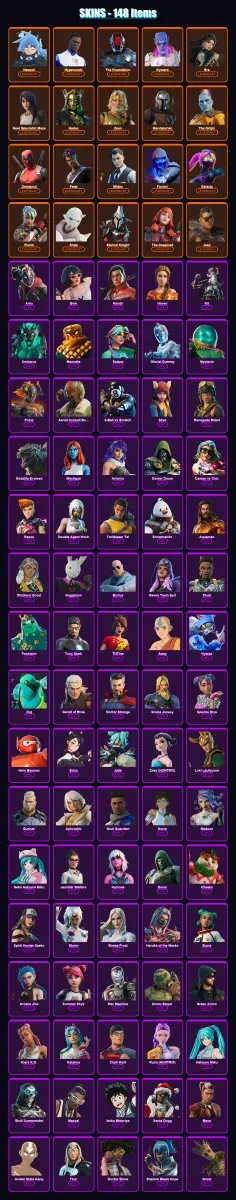 [PC/XBOX/PSN] | Nezumi | Hypersonic | The Foundation | Kymera | Era | 148 skin | 163 pickaxe | 108 emote | 129 glider | Lv1757