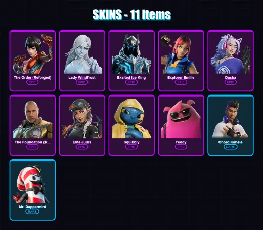 [PC/XBOX/PSN] | The Order (Reforged) | Lady Windfrost | Exalted Ice King | 11 skin | Lv250