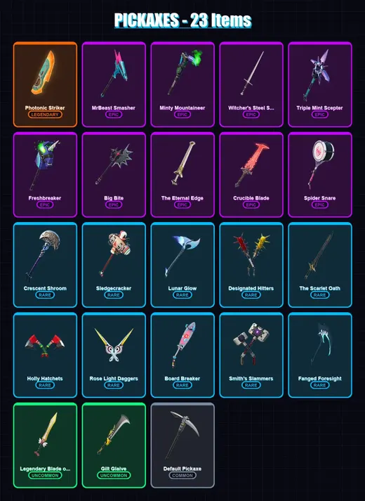[PC/XBOX/PSN] | Nezumi | The Ageless | Selene | Fresh Aura | Dusty | 24 skin | 23 pickaxe | 14 emote | 17 glider | Lv207