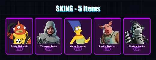 [PC/XBOX/PSN] | Blinky Fishstick | Vanguard Zadie | Marge Simpson | 5 skin | Lv217