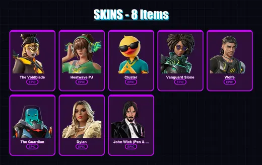 [PS4/PS5/XBOX/PC] | The Voidblade | Heatwave PJ | Cluster | Vanguard Slone | Wolfe | 8 skin | 19 pickaxe | 11 emote | 15 glider | Lv158 — Game account