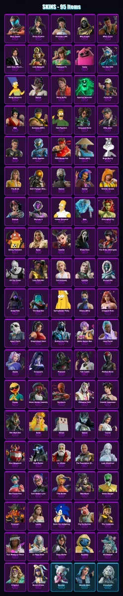 [PS4/PS5/PC] | Maxx Speed | Grace Crowne | Rockstar LISA | Blitz Knight | Miles Cross | 95 skin | 144 pickaxe | 90 emote | 80 glider | Lv1212 — Game account