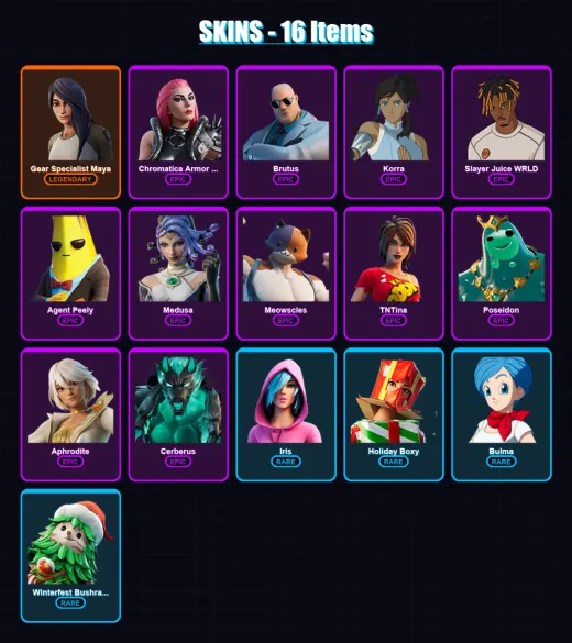[PS4/PS5/XBOX/PC] | Gear Specialist Maya | Chromatica Armor Gaga | Brutus | 16 skin | Lv397 — Game account