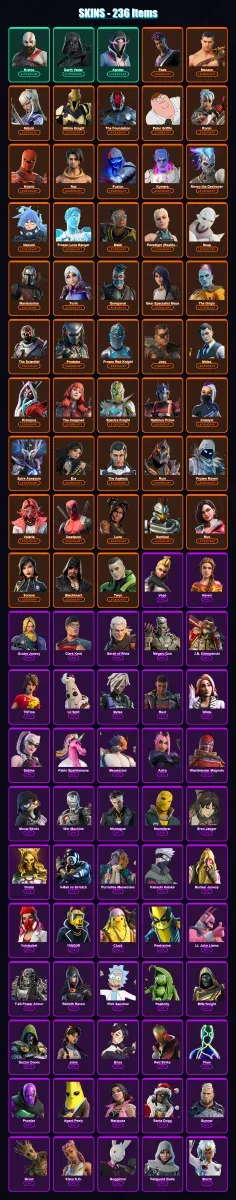 [PC/XBOX/PSN] | Kratos | Darth Vader | Xander | Fade | Menace | 236 skin | 290 pickaxe | 262 emote | 239 glider | Lv4971