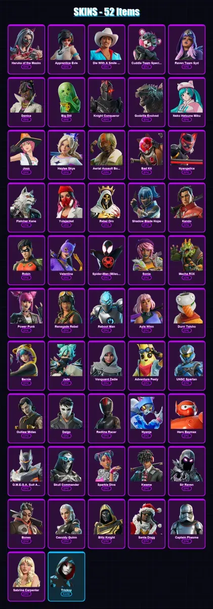 [PC/XBOX/PSN] | Haruka of the Masks | Apprentice Evie | Die With A Smile Bruno | 52 skin | Lv234 — Game account