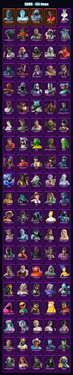 [PS4/PS5/XBOX/PC] | Frozen Red Knight | Frozen Love Ranger | Frozen Raven | 133 skin | Lv2643