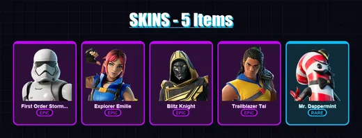 [PC/XBOX/PSN] | First Order Stormtrooper | Explorer Emilie | Blitz Knight | 5 skin | Lv121 — Game account