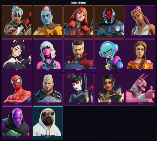 [PS4/PS5/XBOX/PC] | Ronin | The Origin | The Imagined | The Foundation | Kiara K.O. | 17 skin | 17 pickaxe | 16 emote | 18 glider | Lv267