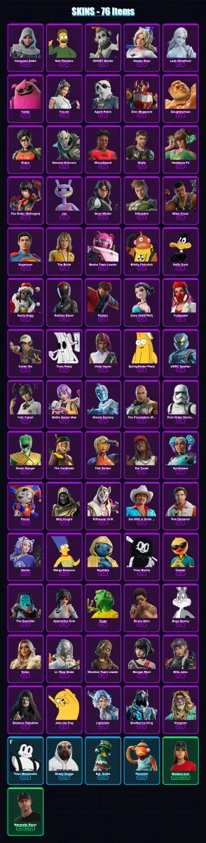 [SWITCH/XBOX/PSN/PC] | Vanguard Zadie | Ned Flanders | GHOST Monks | 76 skin | Lv1185