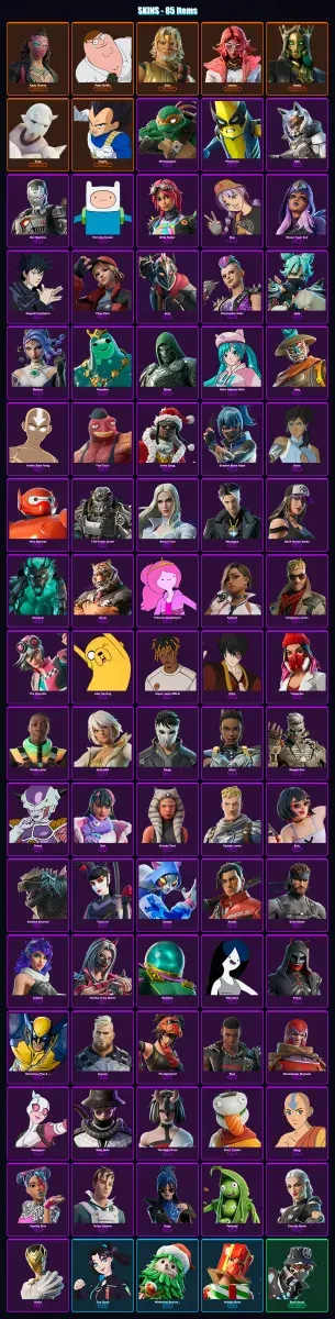 [PS4/PS5/XBOX/PC] | Kado Thorne | Peter Griffin | Zeus | Valeria | Hades | 85 skin | 135 pickaxe | 99 emote | 97 glider | Lv1230