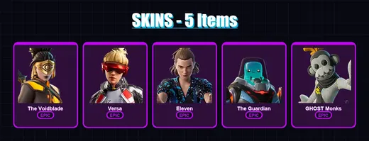 [PC/PSN] | The Voidblade | Versa | Eleven | The Guardian | GHOST Monks | 5 skin | 4 pickaxe | 7 emote | 6 glider | Lv32 — Game account