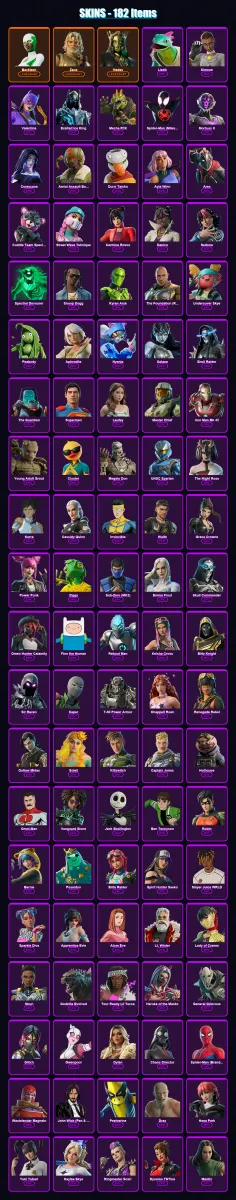 [PC/XBOX/PSN] | Backlash | Zeus | Hades | Lizzik | Simone | 182 skin | 188 pickaxe | 116 emote | 99 glider | Lv932