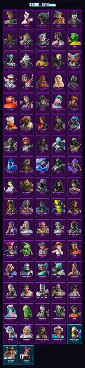 [PS4/PS5/XBOX/PC] | Killswitch | Gwenpool | Godzilla Evolved | Jing | Daigo | 82 skin | 113 pickaxe | 85 emote | 70 glider | Lv1016 — Game account