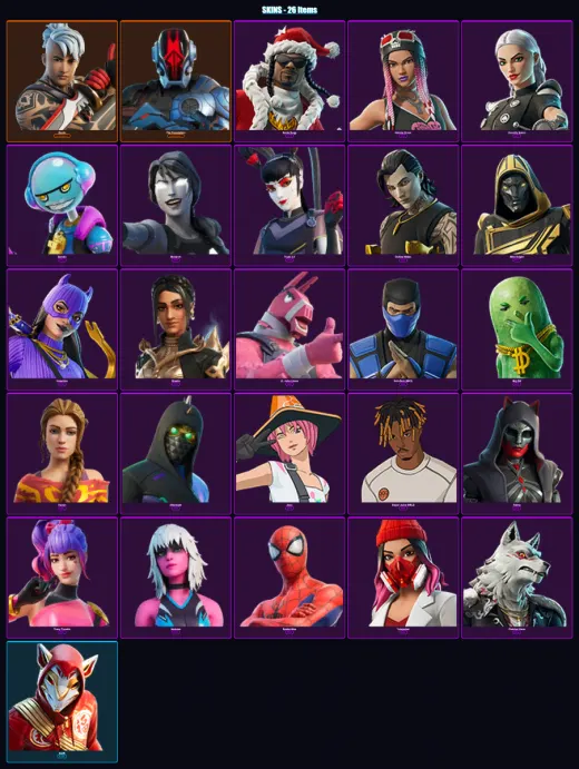 [PC/PSN] | Ronin | The Foundation | Santa Dogg | Keisha Cross | Cassidy Quinn | 26 skin | 60 pickaxe | 26 emote | 41 glider | Lv517