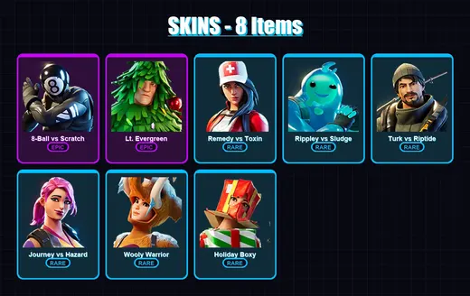 [SWITCH/XBOX/PSN/PC] | 8-Ball vs Scratch | Lt. Evergreen | Remedy vs Toxin | 8 skin | Lv238