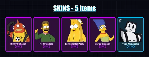 [PS4/PS5/XBOX/PC] | Blinky Fishstick | Ned Flanders | Springfielder Peely | 5 skin | Lv132