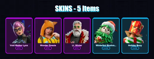[PC/XBOX/PSN] | Void Walker Lynx | Wonder Onesie | Lt. Winter | 5 skin | Lv103