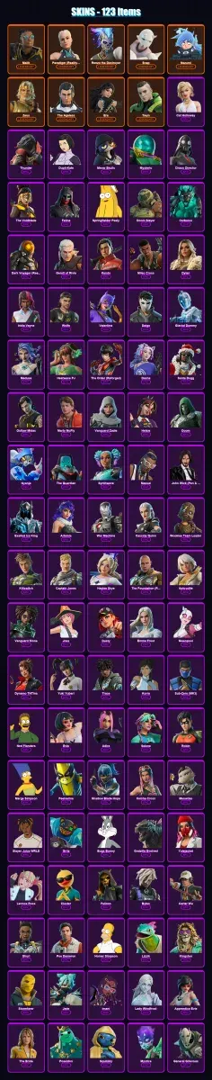 [PS4/PS5/PC] | Malik | Paradigm (Reality-659) | Renzo the Destroyer | Snap | Nezumi | 123 skin | 197 pickaxe | 133 emote | 143 glider | Lv2558