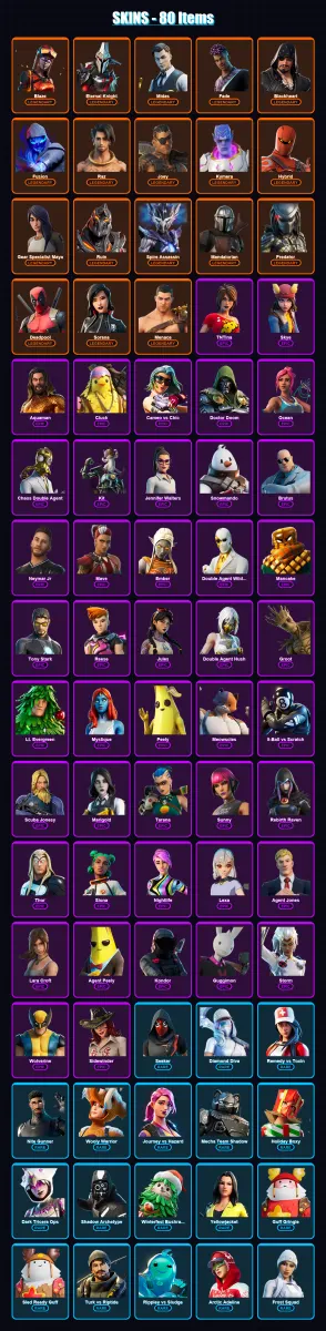 [PC/XBOX/PSN] | Blaze | Eternal Knight | Midas | Fade | Blackheart | 80 skin | 75 pickaxe | 64 emote | 79 glider | Lv1670