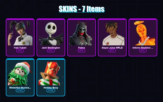 [PS4/PS5/PC] | Yuki Yubari | Jack Skellington | Felina | 7 skin | Lv232