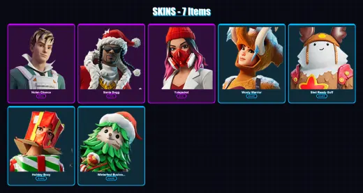 [PC/XBOX] | Nolan Chance | Santa Dogg | Yulejacket | Wooly Warrior | Sled Ready Guff | 7 skin | 39 pickaxe | 17 emote | 37 glider | Lv576
