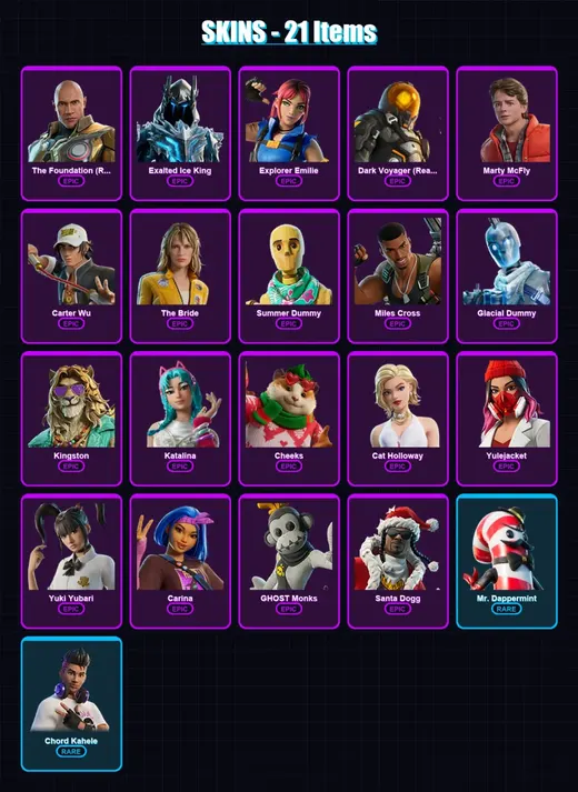 [PC/XBOX/PSN] | The Foundation (Reforged) | Exalted Ice King | Explorer Emilie | 21 skin | Lv410