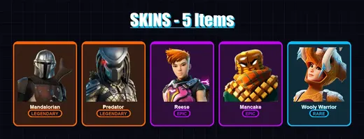 [PS4/PS5/XBOX/PC] | Mandalorian | Predator | Reese | Mancake | Wooly Warrior | 5 skin | 9 pickaxe | 13 emote | 19 glider | Lv242 — Game account