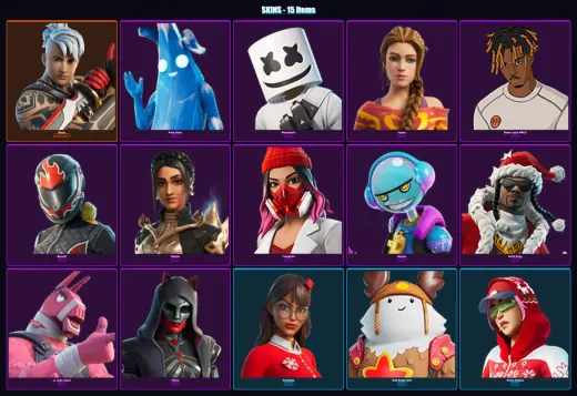 [PC/PSN] | Ronin | Polar Peely | Marshmello | Haven | Slayer Juice WRLD | 15 skin | 37 pickaxe | 19 emote | 29 glider | Lv318