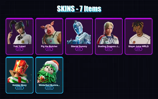 [PC/PSN] | Yuki Yubari | Pig the Butcher | Glacial Dummy | 7 skin | Lv230