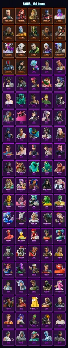 [PS4/PS5/PC] | Paradigm (Reality-659) | The Imagined | Zeus | Optimus Prime | Kymera | 130 skin | 195 pickaxe | 125 emote | 146 glider | Lv2069 — Game account