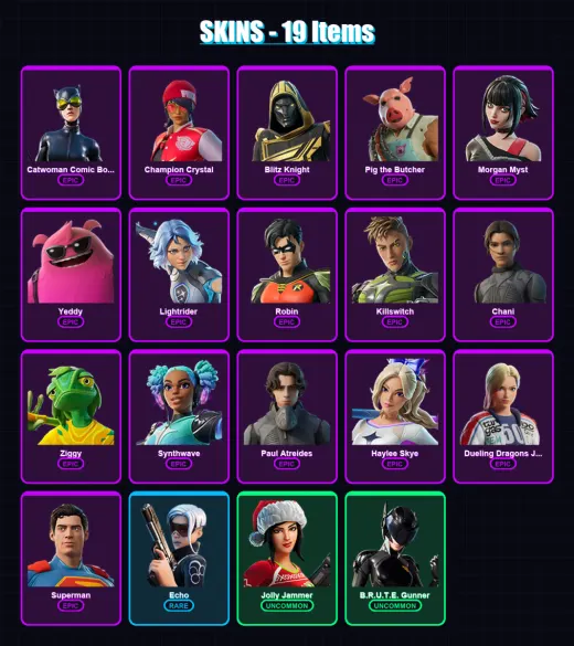 [PC/XBOX/PSN] | Catwoman Comic Book Outfit | Champion Crystal | Blitz Knight | 19 skin | Lv352
